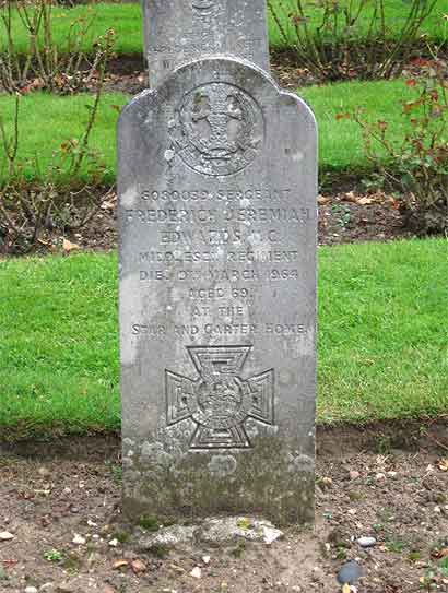 Frederick Jeremiah Edwards's military headstone and grave