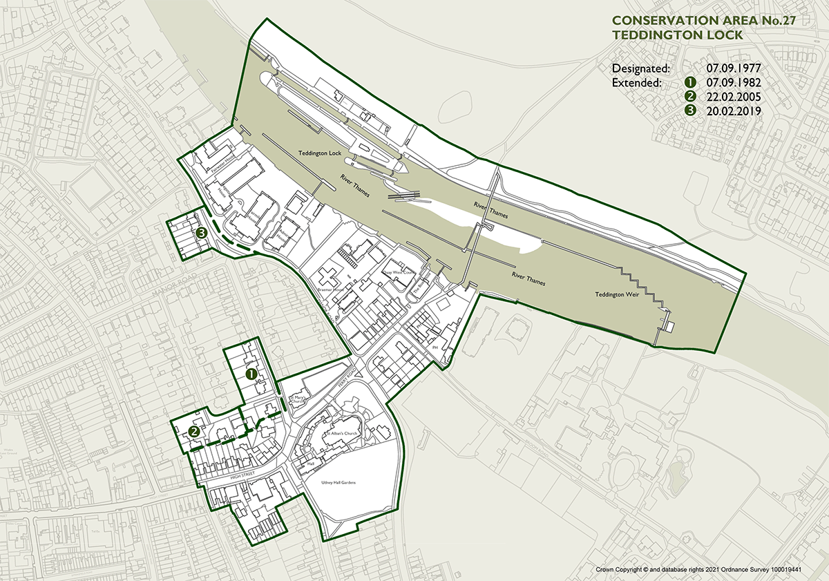Teddington Lock Conservation Area map