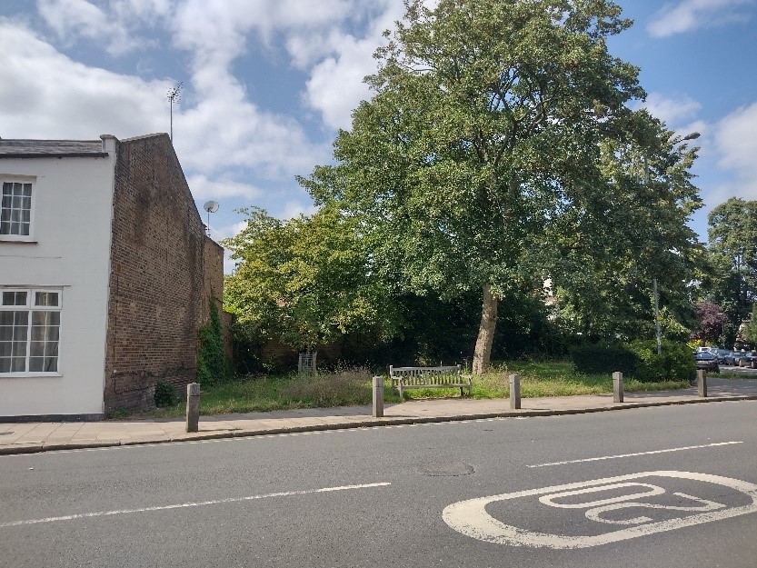 Figure 102 Section of land on corner of High Street and Twickenham Road, opposite St Mary with St Alban parish church