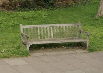 Figure 107 Bench across from St Mary with St Alban church