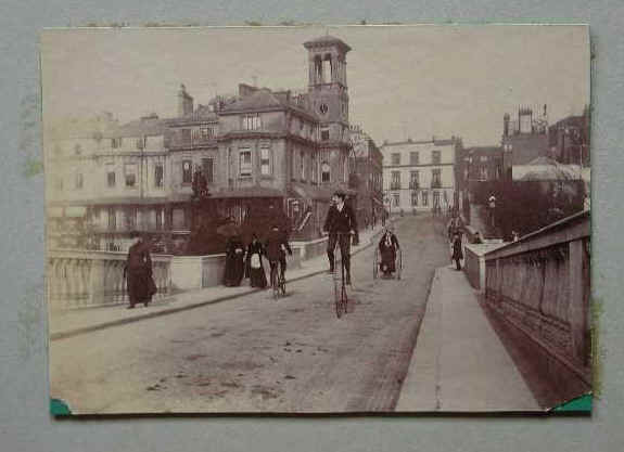 Photograph of view of Richmond Bridge, looking towards Nos 38 and 40 Hill Street