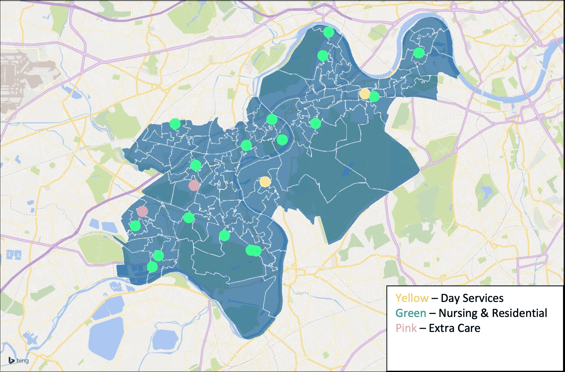 Map of Accommodation-based Services in Richmond