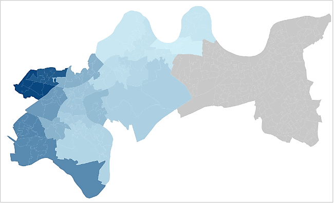 Diabetes prevalence in Richmond by LSOA, 2017/18