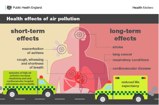 Short and long-term effects of air pollution