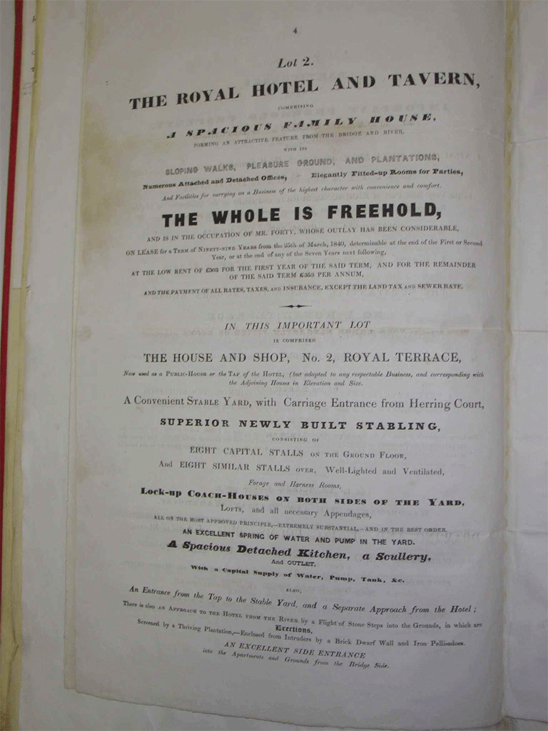 Advertisement for Royal Terrace Lot 2, page 1