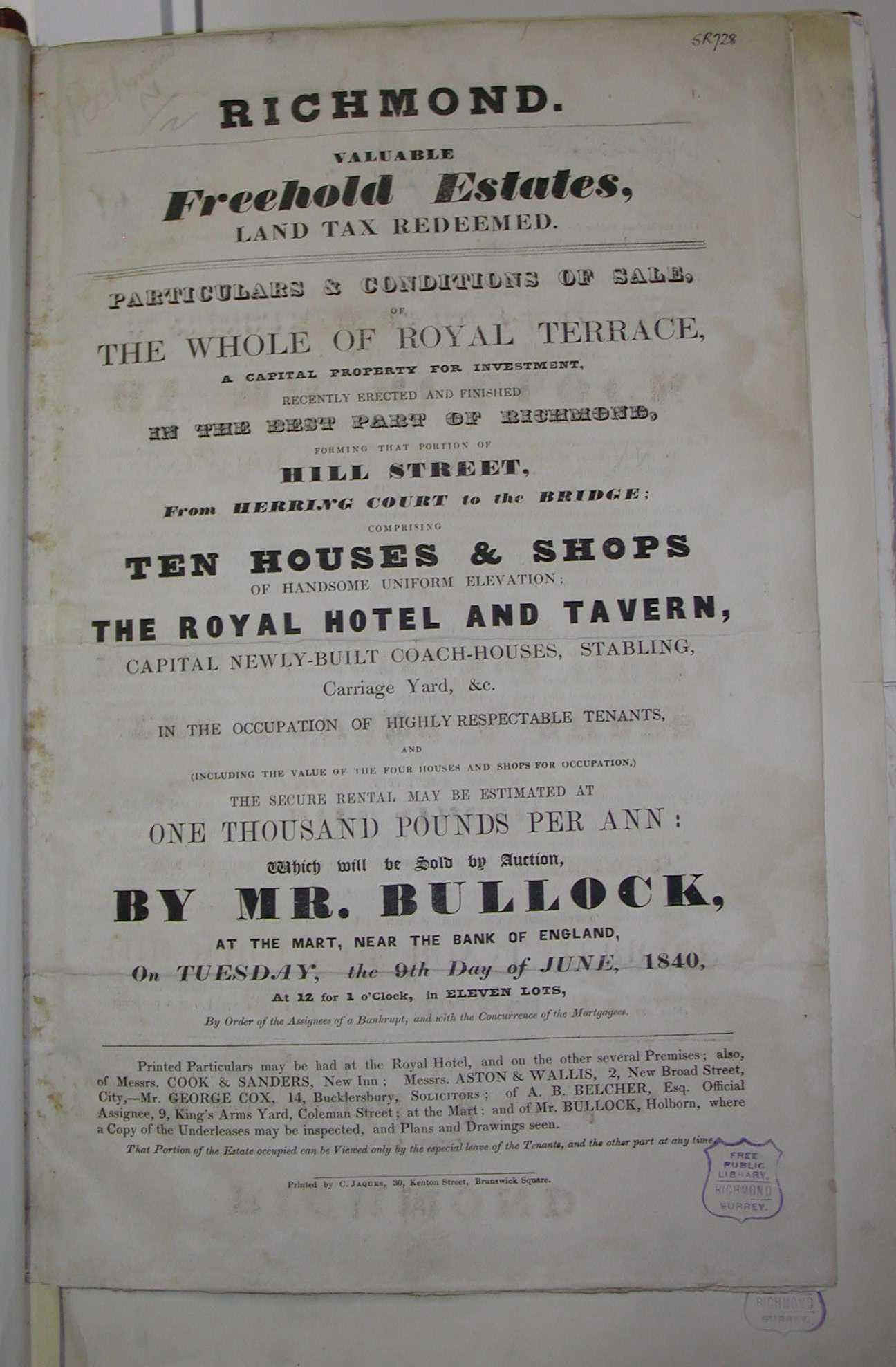 Scanned image for Royal Terrace - Nos 21 to 33 Hill Street