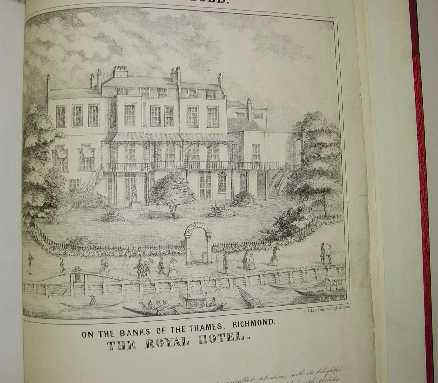 Scanned image of the Royal Hotel from the banks of the Thames