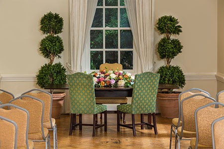 The Loggia room - set for a ceremony