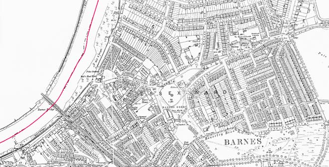 Figure 9: Extract from the 1933 Ordnance Survey Map of Surrey