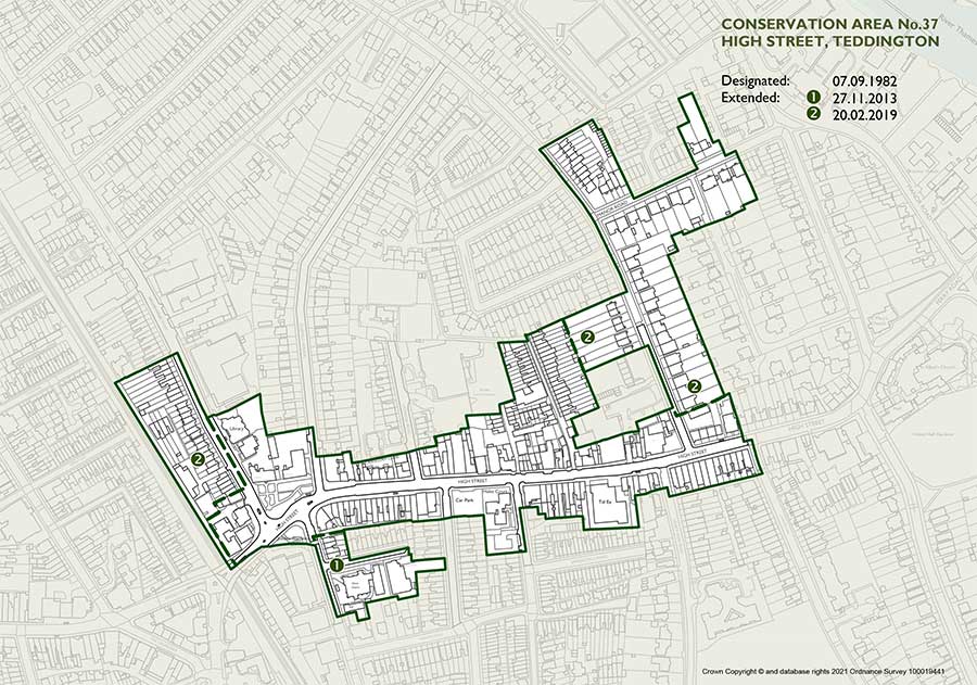 High Street Teddington Conservation Area map
