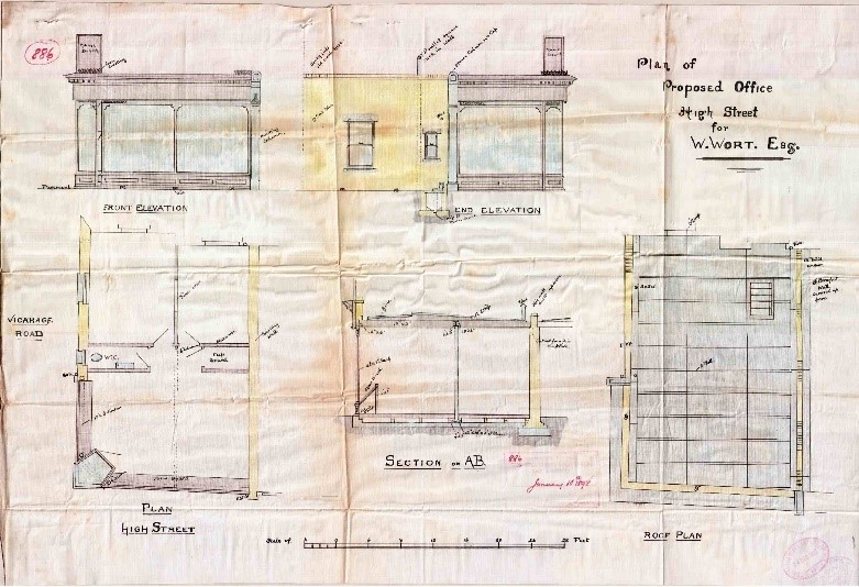 Figure 19 Drawing of proposed shop front on High Street