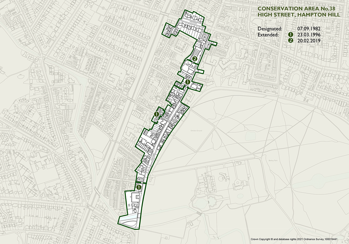 Figure 2 High Street, Hampton Hill Conservation Area Map