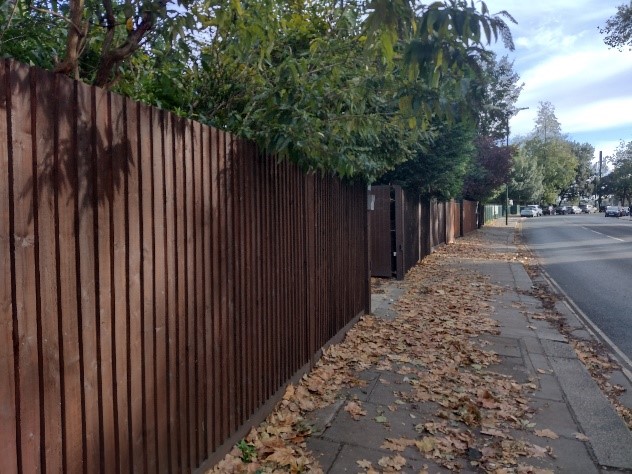 Figure 53 Boundary fencing outside 5 Kingston Road