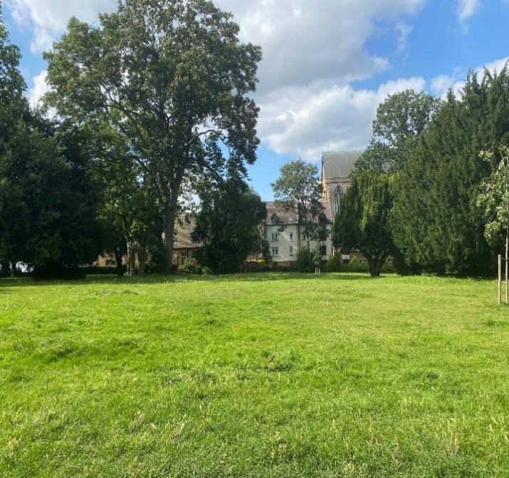 Figure 96 View of St Alban's church in Udney Hall Gardens