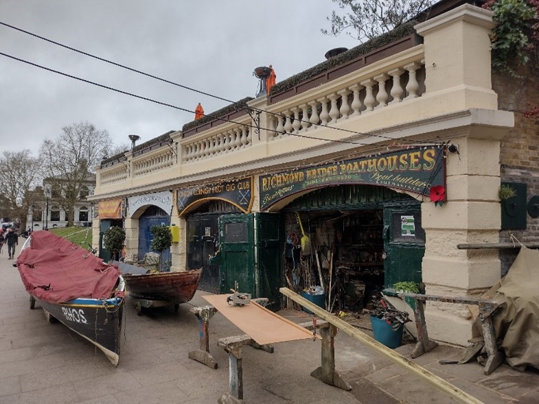 Figure 27 Boathouses next to Richmond Bridge