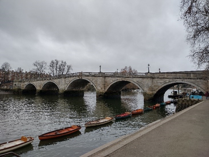 Figure 26 View of Richmond Bridge from Bridge House Gardens (the Gardens are in the neighbouring Conservation Area of Richmond Hill)