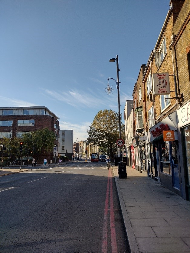 Figure 45  47-61 Kew Road looking towards the junction with Church Road