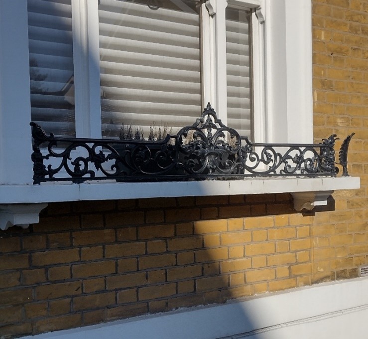 Cast iron window box, St John’s Road