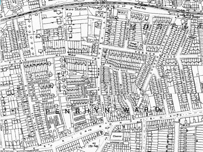 Figure 7: Extract from the 1933 Ordnance Survey Map of Surrey