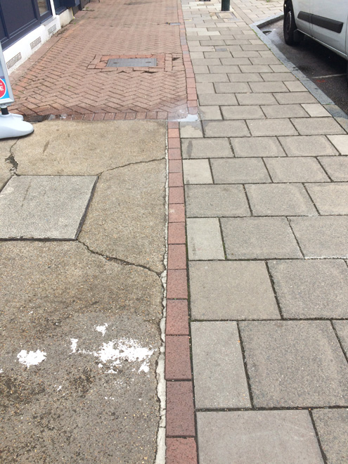 Figure 83: Paving outside nos.55 & 57 Sheen Lane