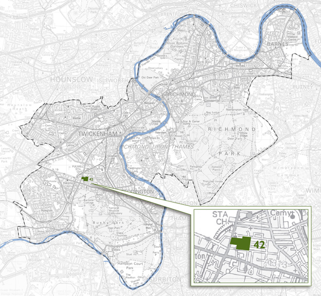 Figure 2 Map showing Conservation Area in context of the borough
