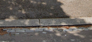 Figure 58 Granite kerb and cobbled drainage channel