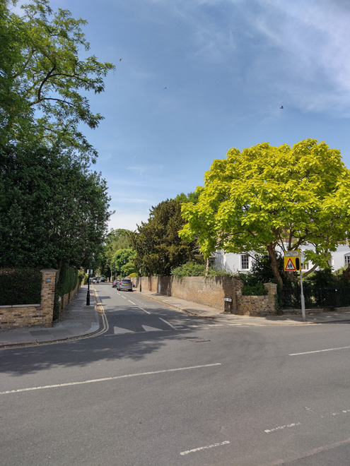 Figure 8: View in to the Conservation Area from Hampton Road