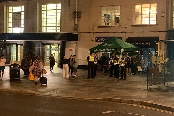Richmond Town Centre's 'Safe Space' remains open outside Richmond Station every Friday and Saturday night
