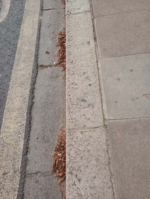 Figure 78: Granite kerb and drainage channel on the south side of The Green