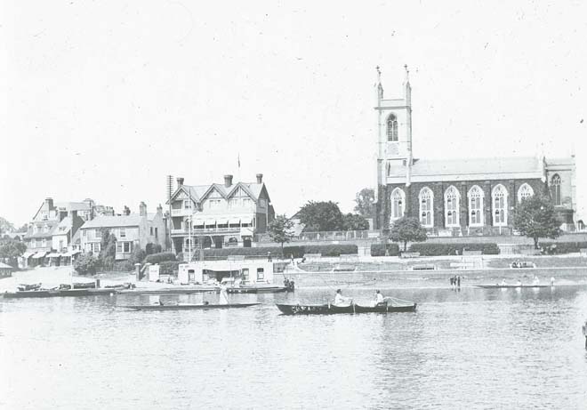 Figure 11: A view of St Mary's Church from across the Thames in the early 20th century