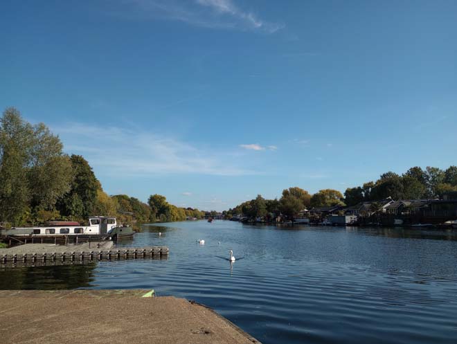 Figure 32: View looking east (downstream) from Bell Hill Recreation Ground