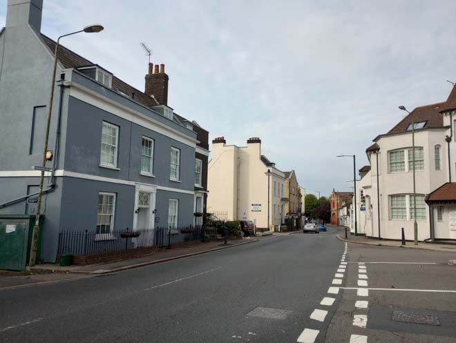 Figure 83: View looking west along Thames Street from the junction with High Street