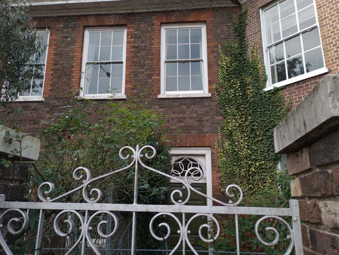 Fig. 63 Detail at Rustat Lodge (Former Vine House) at Hampton Court Road west.