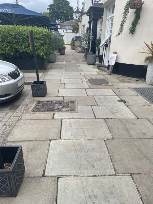 Fig. 65 Detail of the concrete pavement slabs pavement