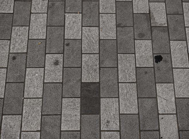 Fig. 66: Contemporary paving to the entrance from King's Road, laid as part of a wider upgrade to King's Road / the commercial centre