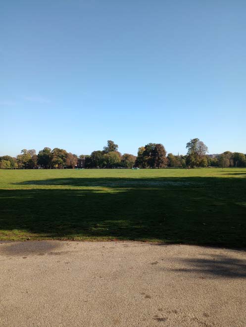 Fig. 20: The original treeline is retained at the perimeters of the grounds, while sections to the front are being restored and improved