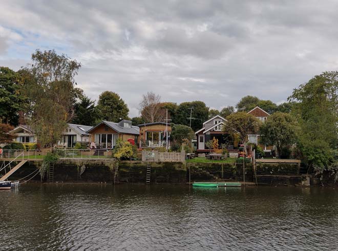 Fig. 133: The west side of the island with simple single storey bungalows