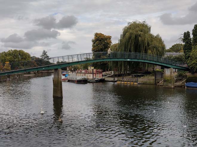 Fig. 134: The footbridge links the island to the mainland and offers unique views to the Area