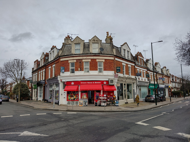 Fig. 53: Attractive group of Edwardian shops on the opposite corner