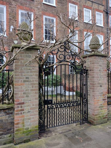 Fig. 55: Large gates are common to the taller Georgian houses of Montpelier Row