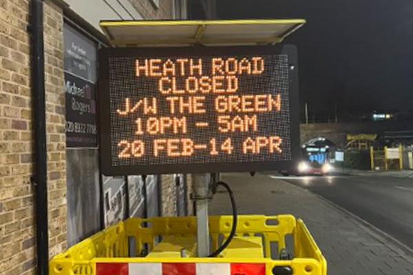 Night-time road closure planned for Heath Road railway bridge works
