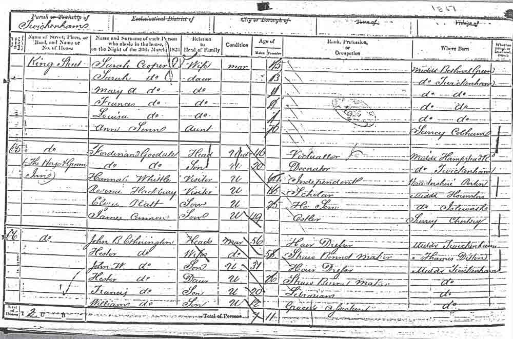 John Bullen census 1851