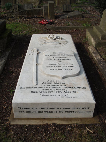 Sir William Olpherts' grave