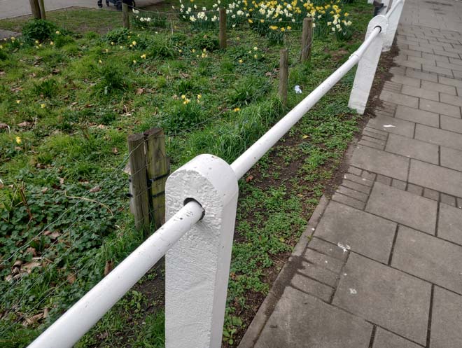 Figure 148: Post and rail fence around the Green