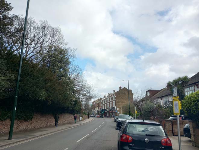 Figure 111: View looking east along Church Road