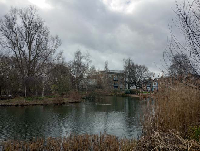 Figure 138: A view across Barnes Green and the Pond, looking towards the former Zeeta Works