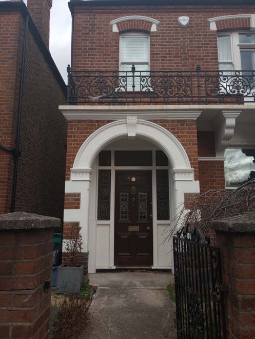 Figure 34: Brick entrance porch with stone surround