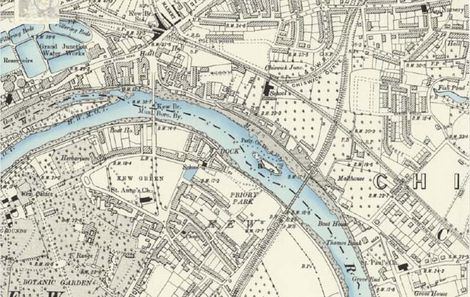 Figure 10: Map of Kew in the 1890s