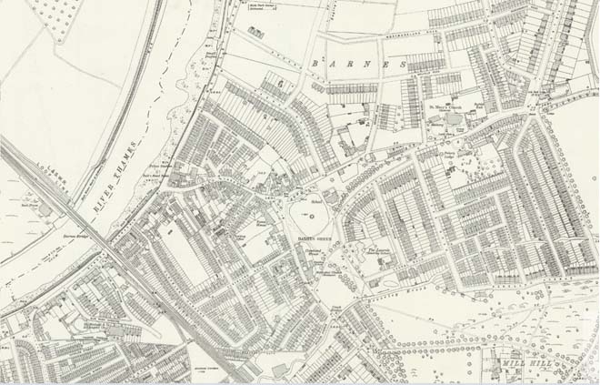 Figure 8: Extract from the 1913 Ordnance Survey Map of London
