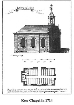 Figure 6. Kew Chapel in 1714. Illustration from Queen Anne’s little church  by David Bloomfield
